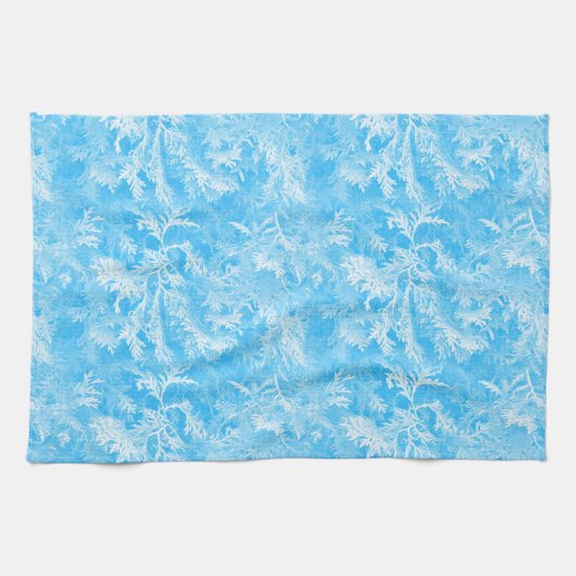 Linge De Cuisine Feuille bleu (Horizontal)