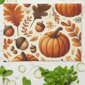 Linge De Cuisine feuille/citrouille/cavernes Automne (Plié)