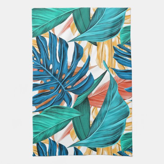 Linge De Cuisine Feuille coloré (Vertical)