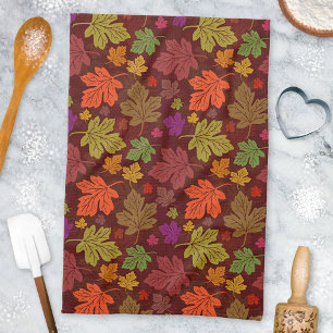 Linge De Cuisine Feuille coloré d'érable de récolte de chute