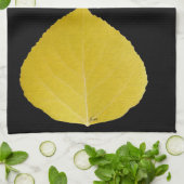 Linge De Cuisine Feuille d'Aspen jaune #5 (Plié)