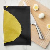 Linge De Cuisine Feuille d'Aspen jaune #5 (Quart Plié)