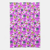 Linge De Cuisine Feuille de fleur des yeux_pourpre (Vertical)
