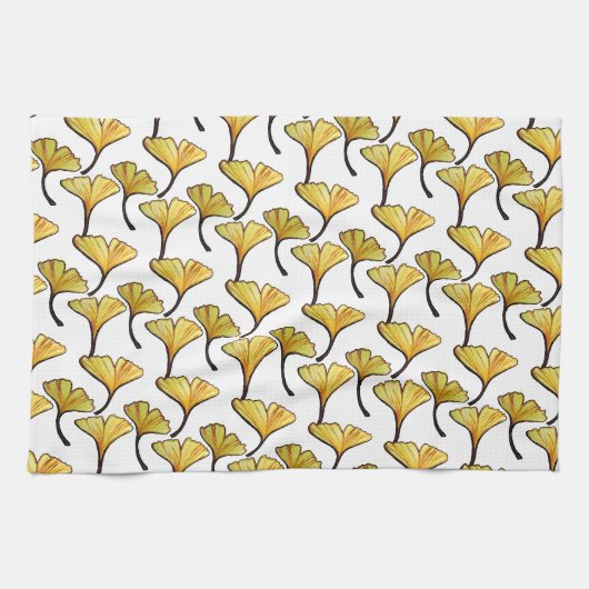 Linge De Cuisine Feuille de Gingko (Horizontal)