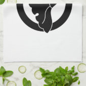 Linge De Cuisine Feuille de ginkgo en forme de grue sur cercle (Plié)