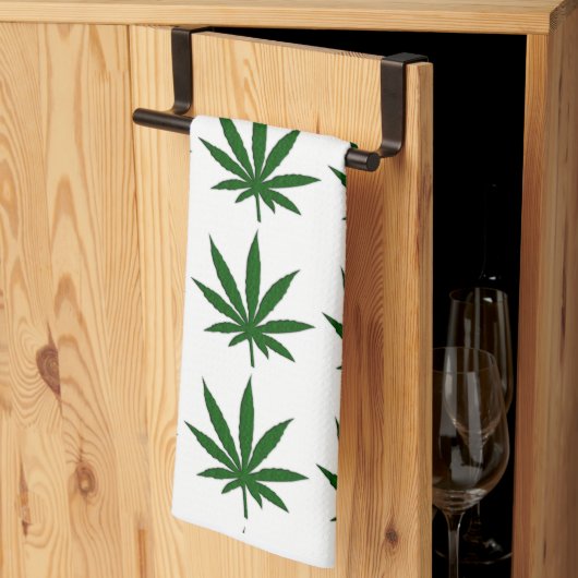 Linge De Cuisine Feuille de mauvaises herbes Verticale (Pliage en tiers)