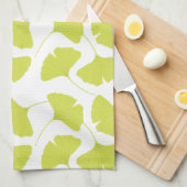 Linge De Cuisine Feuille de vert de biloba de Ginko de Ginkgo (Quart Plié)