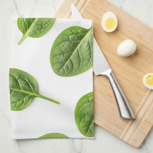 Linge De Cuisine Feuille d'épinards bio Motif sans couture