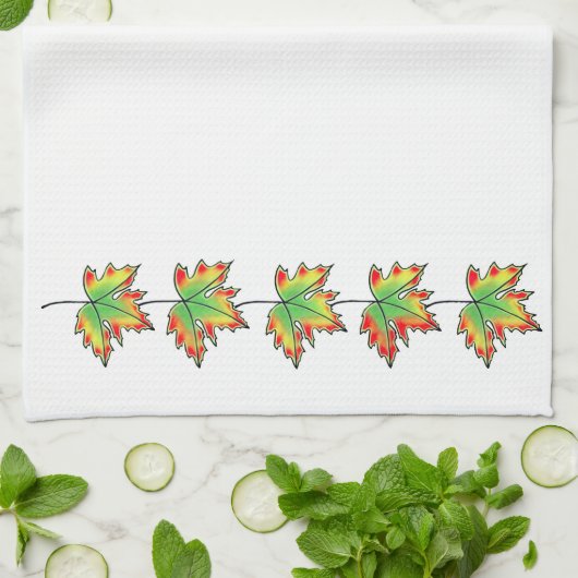 Linge De Cuisine Feuille d'érable (Plié)