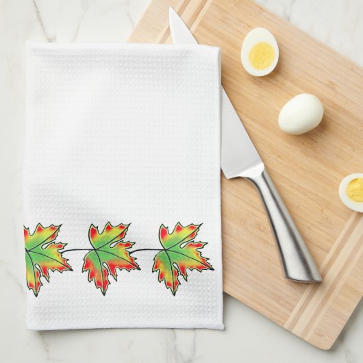 Linge De Cuisine Feuille d'érable (Quart Plié)