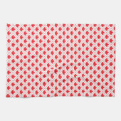 Linge De Cuisine Feuille d'érable canadienne en rouge et blanc (Horizontal)