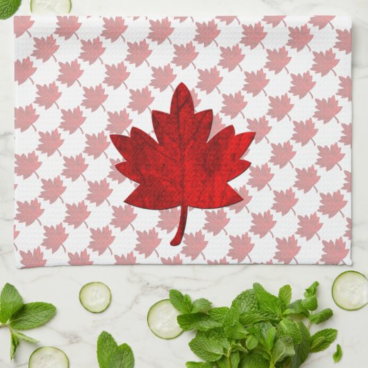 Linge De Cuisine Feuille d'érable du Canada par Shirley Taylor (Plié)