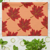 Linge De Cuisine Feuille d'érable rouge automne (Plié)