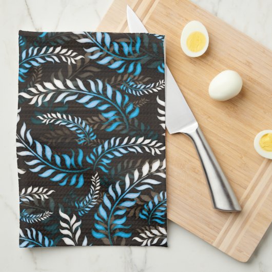 Linge De Cuisine Feuille florale (Quart Plié)