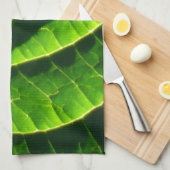 Linge De Cuisine feuille verte cool (Quart Plié)