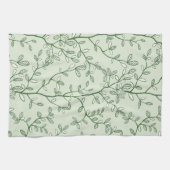 Linge De Cuisine Feuille Verte Épandue (Horizontal)