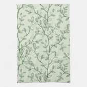 Linge De Cuisine Feuille Verte Épandue (Vertical)