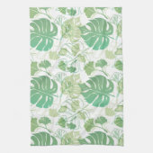 Linge De Cuisine Feuille verte tropicale à motif (Vertical)