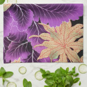 Linge De Cuisine Feuille violet, design japonais (Plié)