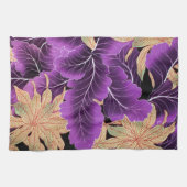 Linge De Cuisine Feuille violet, design japonais (Horizontal)