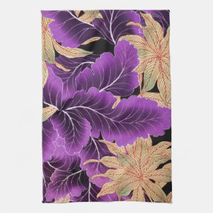 Linge De Cuisine Feuille violet, design japonais