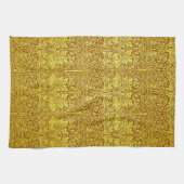 Linge De Cuisine Feuille Woodland Gold Rabbit William Morris Motif (Horizontal)