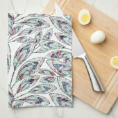 Linge De Cuisine Feuilles. (Quart Plié)
