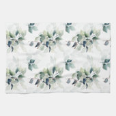 Linge De Cuisine Feuilles aquarelle (Horizontal)