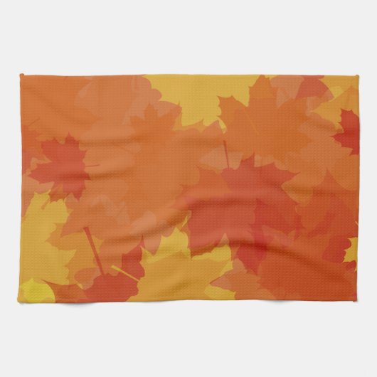 Linge De Cuisine Feuilles automnales (Horizontal)