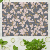 Linge De Cuisine Feuilles botaniques avec fleurs et baies (Plié)