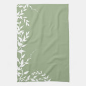 Linge De Cuisine Feuilles botaniques verts de Sage (Vertical)