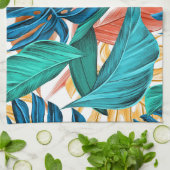 Linge De Cuisine Feuilles colorées (Plié)