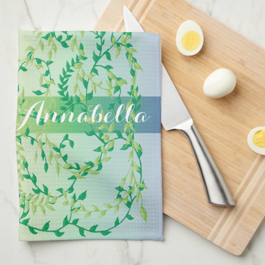 Linge De Cuisine Feuilles dansants (Quart Plié)