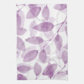 Linge De Cuisine Feuilles d'aquarelle de prune douce (Vertical)