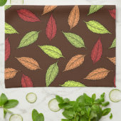 LINGE DE CUISINE FEUILLES D'AUTOMNE (Plié)