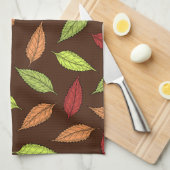 LINGE DE CUISINE FEUILLES D'AUTOMNE (Quart Plié)