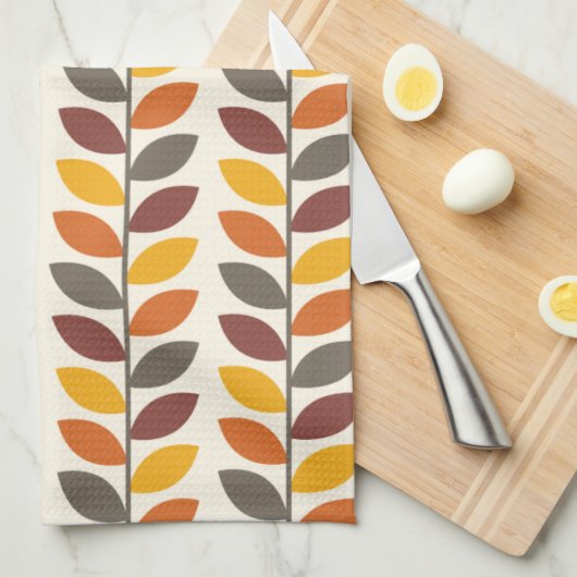 Linge De Cuisine Feuilles d'automne (Quart Plié)