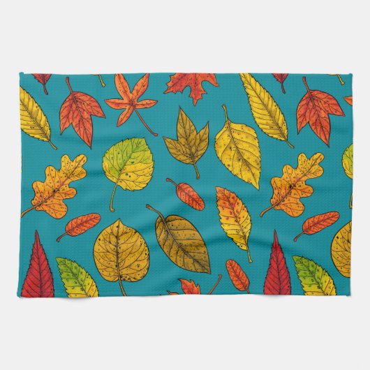 Linge De Cuisine Feuilles d'automne (Horizontal)