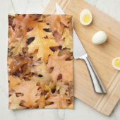 LINGE DE CUISINE FEUILLES D'AUTOMNE (Quart Plié)