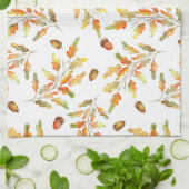Linge De Cuisine Feuilles d'automne & Acorns à motifs (Plié)