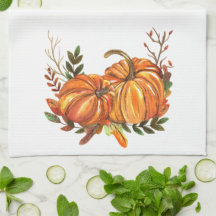 Feuilles d'automne Citrouilles Orange Fantaisie