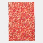 Linge De Cuisine Feuilles d'automne, corail orange (Vertical)