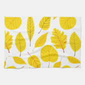 Linge De Cuisine Feuilles d'automne en jaune (Horizontal)
