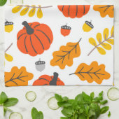 Linge De Cuisine Feuilles d'automne et citrouilles (Plié)