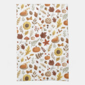 Linge De Cuisine Feuilles d'automne et Citrouilles en Thanksgiving  (Vertical)