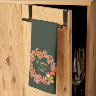 Linge De Cuisine Feuilles d'automne et coccinelles avec texte perso