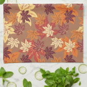 Linge De Cuisine Feuilles d'automne florales sans joint Motif (Plié)