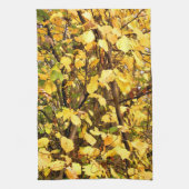 LINGE DE CUISINE FEUILLES D'AUTOMNE JAUNE (Vertical)