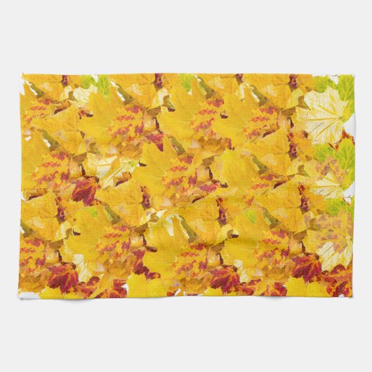 Linge De Cuisine Feuilles d'automne motif (Horizontal)