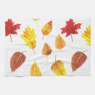 Linge De Cuisine Feuilles d'automne motif